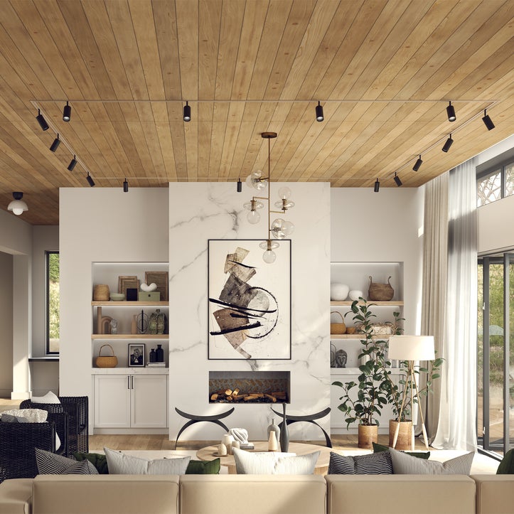 TruTrack&reg; Trim - Magnetic 24VDC Remote Power, Recessed Two-Circuit Track System, 1/2" Trim